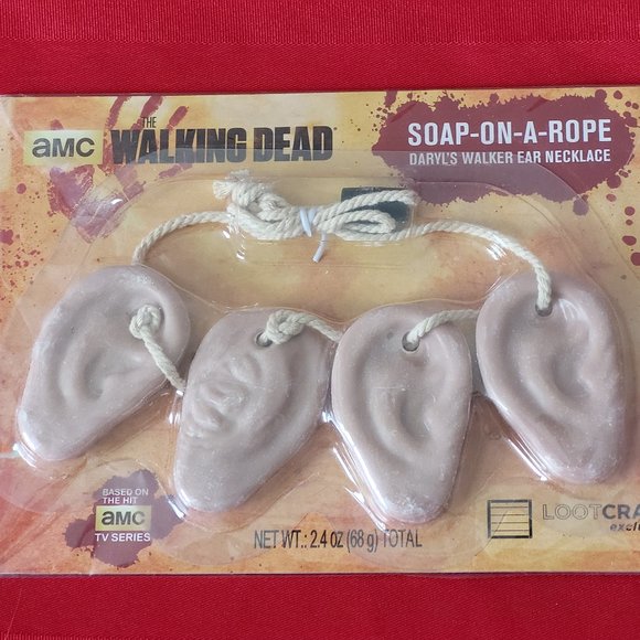 2015 THE WALKING DEAD, SOAP ON A ROPE EAR NECKLACE, STILL SEALED!!! - Picture 1 of 3